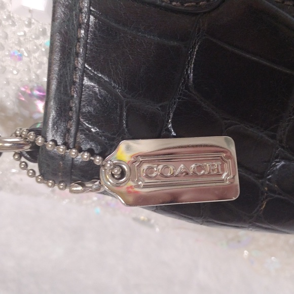 Coach Black Crocodile Wristlet - Picture 3 of 6